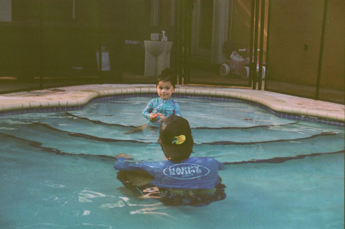 Miami swim instructor teaching private lessons at home pool